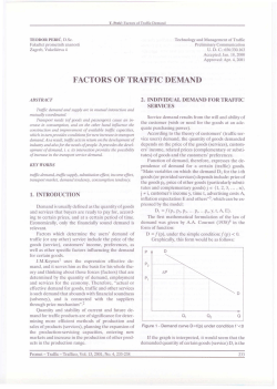 factors of traffic demand - Fakultet prometnih znanosti