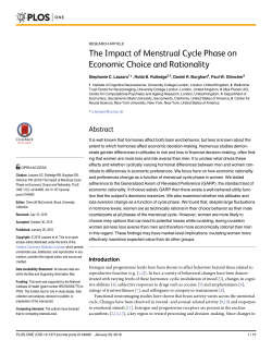 The Impact of Menstrual Cycle Phase on Economic Choice and