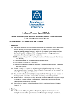 Intellectual Property Rights (IPR) Policy