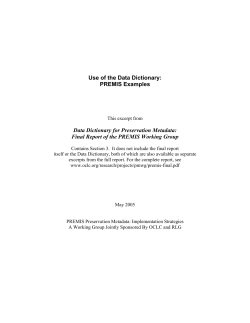 PREMIS Final Report - premis-examples