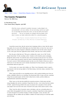 The Cosmic Perspective | Neil deGrasse Tyson