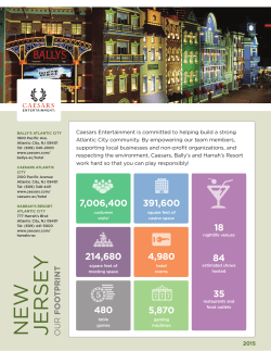New Jersey - Caesars Entertainment Corporation