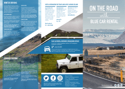 ON THE ROAD - Blue Car Rental