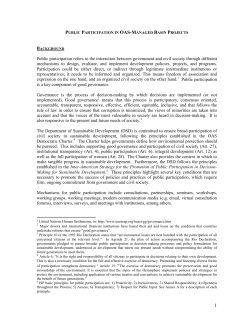 Public participation refers to the interaction between government