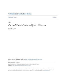 On the Warren Court and Judicial Review