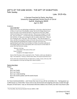GIFTS OF THE DARK WOOD - University Congregational United