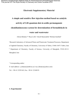 Electronic Supplementary Material A simple and sensitive flow