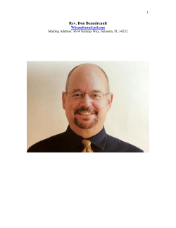 Rev. Don Beaudreault - First Parish Brewster Unitarian Universalist