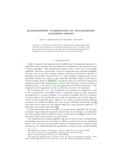 QUASI-ISOMETRIC CLASSIFICATION OF NON