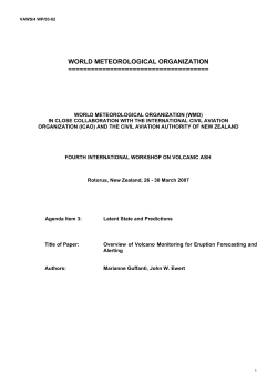 Overview of Volcano Monitoring for Eruption Forecasting and