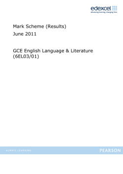 Mark scheme - Edexcel