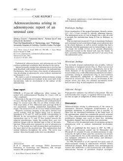 Adenocarcinoma arising in adenomyosis: report of an