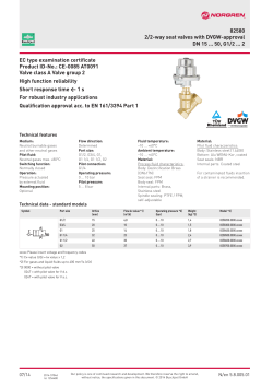 82580 2/2-way seat valves with DVGW