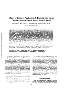 Effects of Tonin, an Angiotensin II-Forming Enzyme
