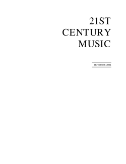 October - 21st Century Music