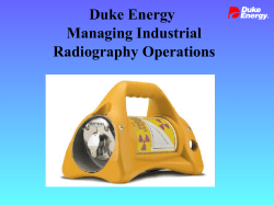 Managing Industrial Radiography Operations