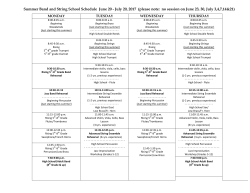 to view the WSSD Summer Band and String School Schedule