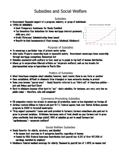 Subsidies and Social Welfare