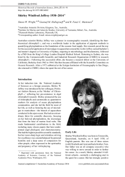memoir  - Australian Academy of Science