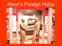 Nixon`s Foreign Policy