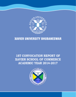 + 1st Convocation of Xavier School of Commerce : 21 April