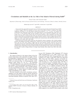 Circulations and Rainfall on the Lee Side of the Island of Hawaii
