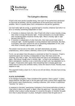The Euthyphro dilemma