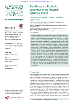 Pesticide use and biodiversity conservation in the Amazonian