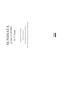 An Epic of Old Mali Full Text