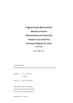 Cogging Torque Measurement, Moment of Inertia Determination and