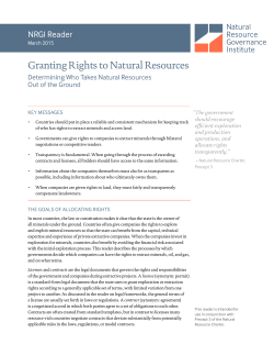 Granting Rights to Natural Resources