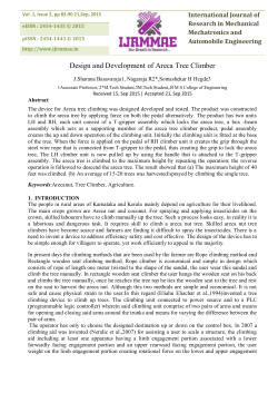 Design and Development of Areca Tree Climber