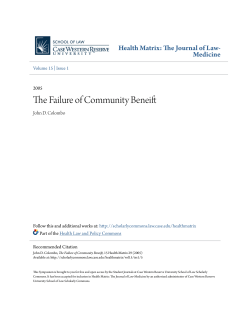 The Failure of Community Beneift