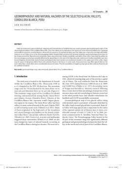 GEOMORPhOLOGy AND NATURAL hAzARDS Of ThE SELECTED