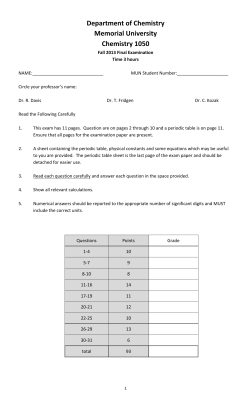 Fall 2013 - Chemistry