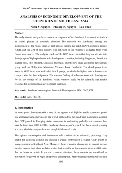 analysis of economic development of the countries of south east asia