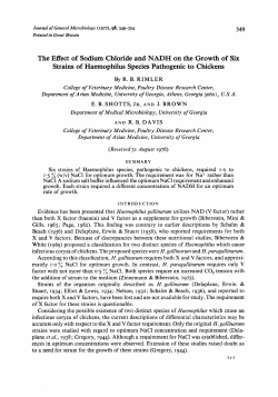 The Effect of Sodium Chloride and NADH on the