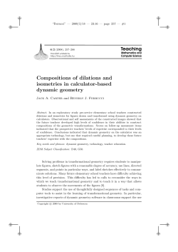 Compositions of dilations and isometries in calculator
