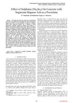 (Na2So4) On Concrete with Sugarcane Bagasse Ash as a Pozzolana