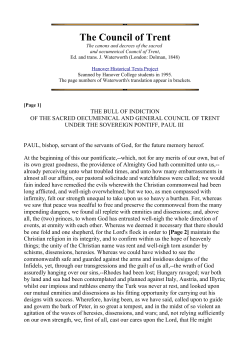 The Council of Trent