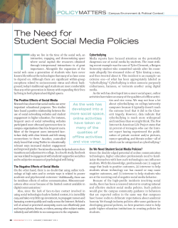 The Need for Student Social Media Policies