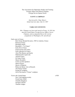 Chipman, Fanny S. - Association for Diplomatic Studies and Training
