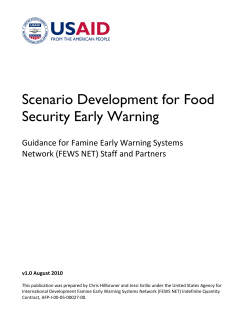 Scenario Development for Food Security Early Warning