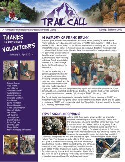 Spring / Summer 2013 - Rocky Mountain Mennonite Camp