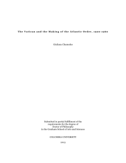 The Vatican and the Making of the Atlantic Order, 1920