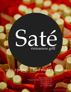 Brochure - Sate Vietnamese Grill