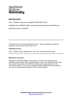 - Sheffield Hallam University Research Archive