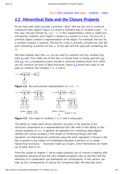 2.2 Hierarchical Data and the Closure Property