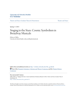 Singing to the Stars: Cosmic Symbolism in Broadway