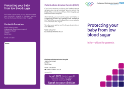 Protecting your baby from low blood sugar